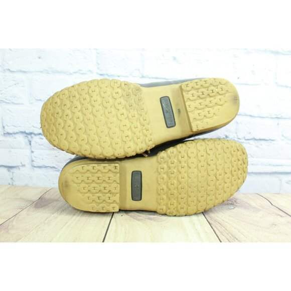 LL Bean Brown Leather Round Toe Insulated Ankle Lace Up Duck Boots Size 8 M - Picture 10 of 10